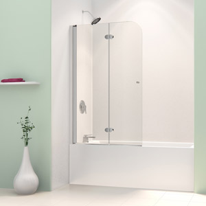 DreamLine showers: EZ-fold Hinged Tub Door DreamLine showers: EZ-fold Hinged Tub Door
