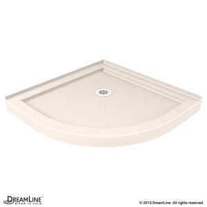 SlimLine Quarter Round Shower Base in Biscuit Color