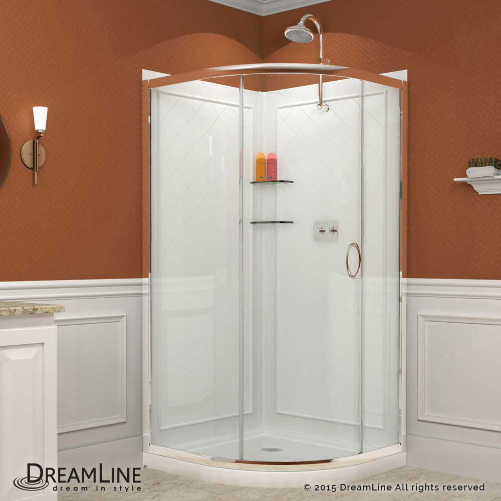 Solo Sliding Shower Enclosure, Base & Backwall Kits