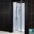 FLEX  shower door with backwall QWALL-5 and TRIO base