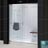 INFINITY PLUS shower door with backwall QWALL-5, AMAZON base and  folding teak shower seat SHST-01-TK