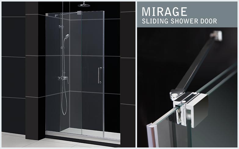 MIRAGE FRAMELESS SLIDING SHOWER DOOR