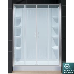 VISIONS SHOWER DOOR & BACKWALL