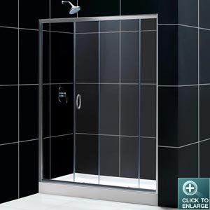 Infinity Shower Door (Chrome Finish)