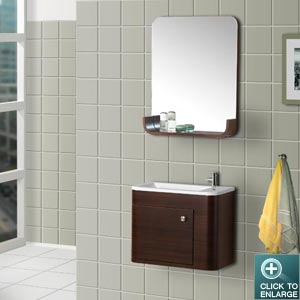 Modern Bathroom Vanity DLVRB-318 Walnut Color