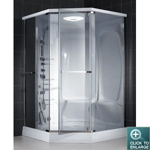 NEPTUNE Steam Shower Cabin. Chrome Finish