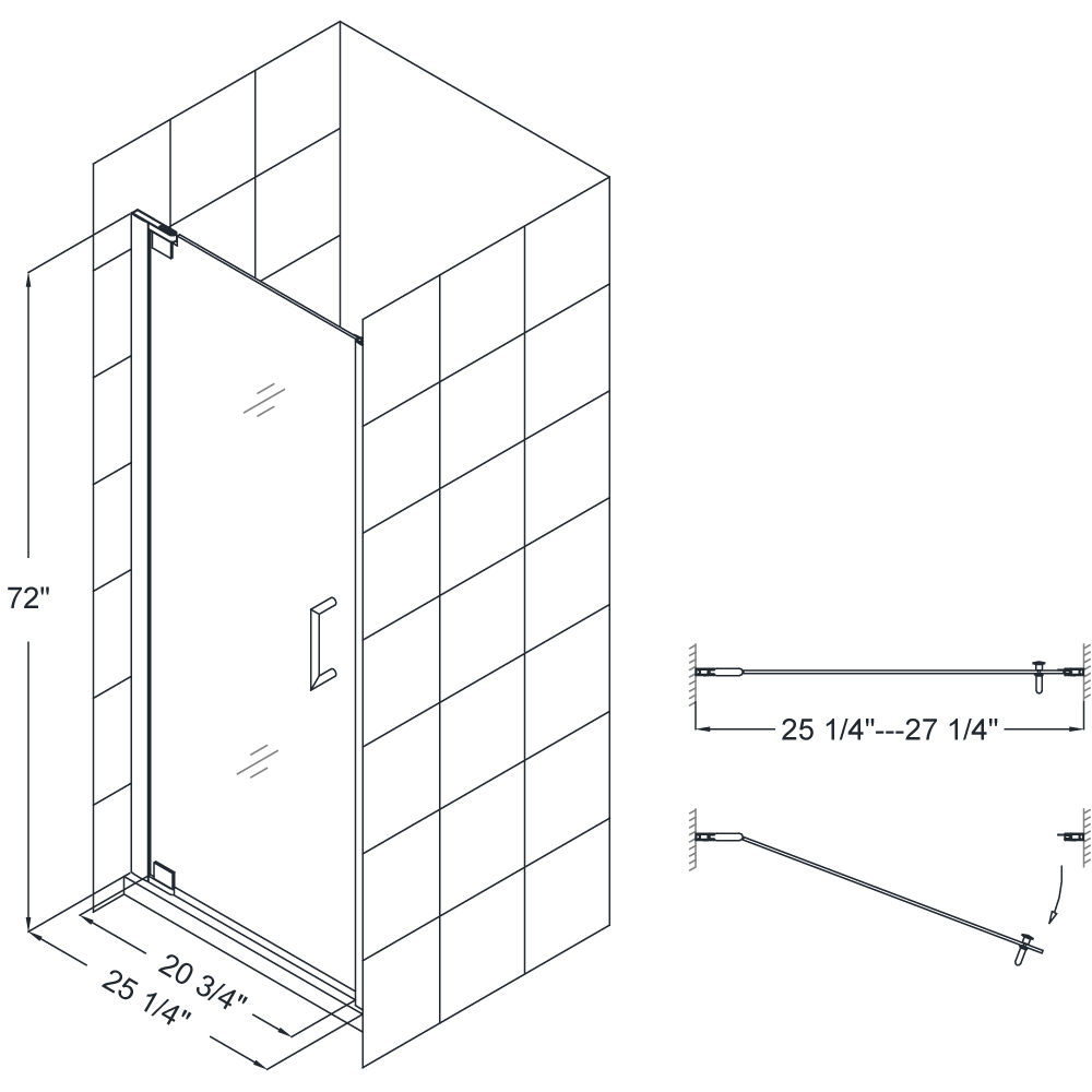 Dreamline Showers Elegance Pivot Shower Door